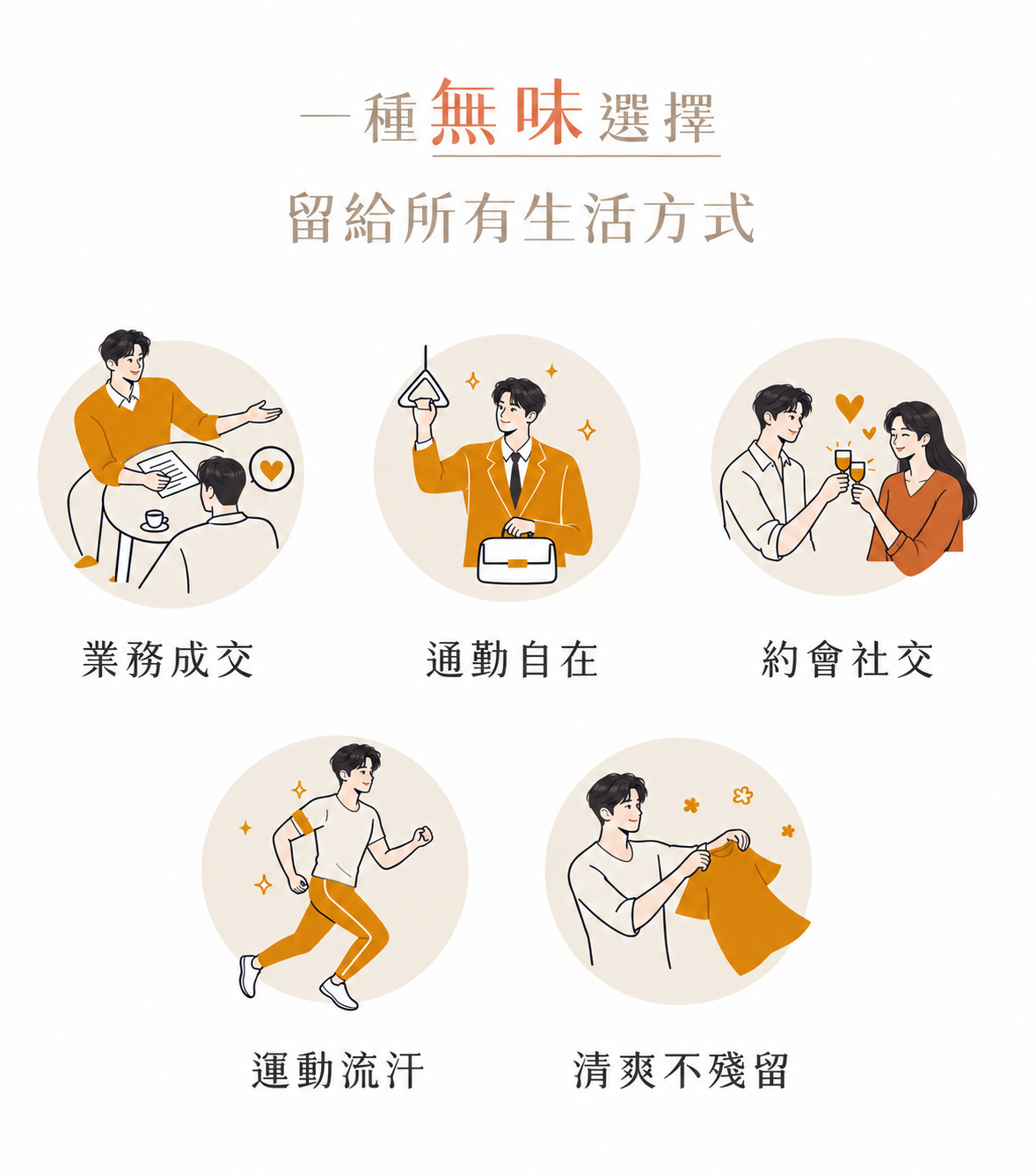 FreshStar 生活方式情境：男女約會社交，保留原品牌插畫