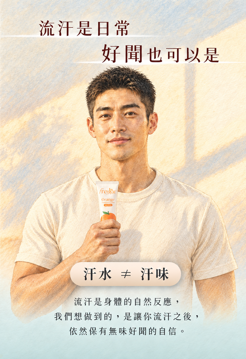 FreshStar 晚安體香霜 成熟男性溫暖手繪版 手機 4